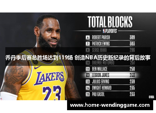 乔丹季后赛总胜场达到119场 创造NBA历史新纪录的背后故事