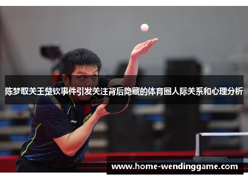 陈梦取关王楚钦事件引发关注背后隐藏的体育圈人际关系和心理分析