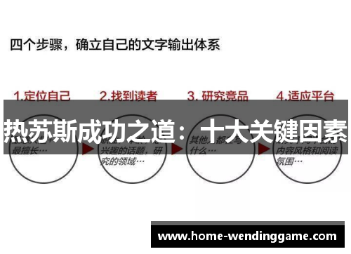 热苏斯成功之道：十大关键因素